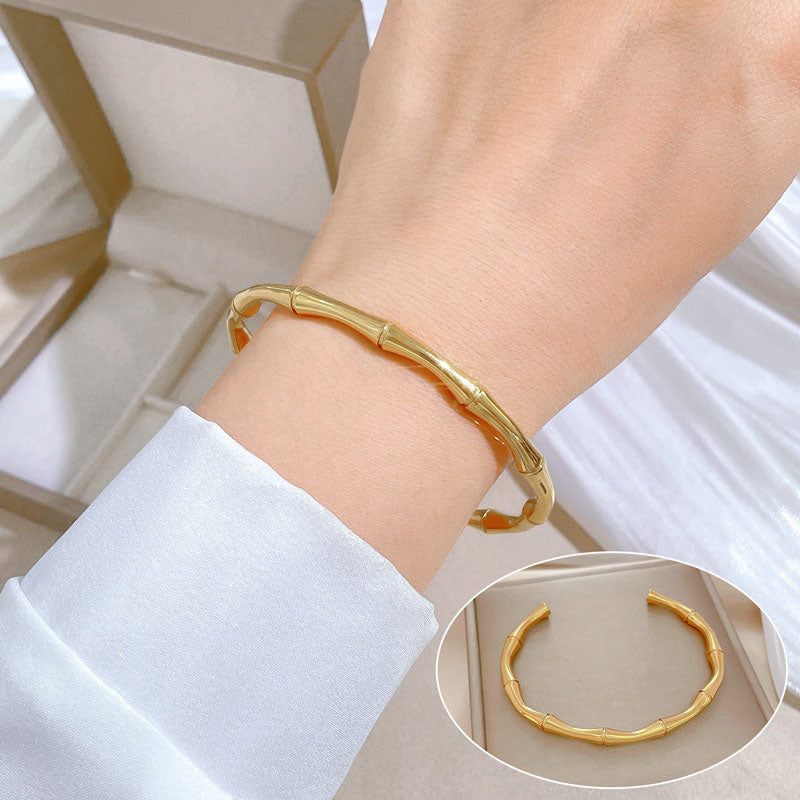Grosir Gelang Wanita Baja Tahan Karat 18K Emas - Elegan & Awet, Cocok untuk Bisnis! - 我的商店