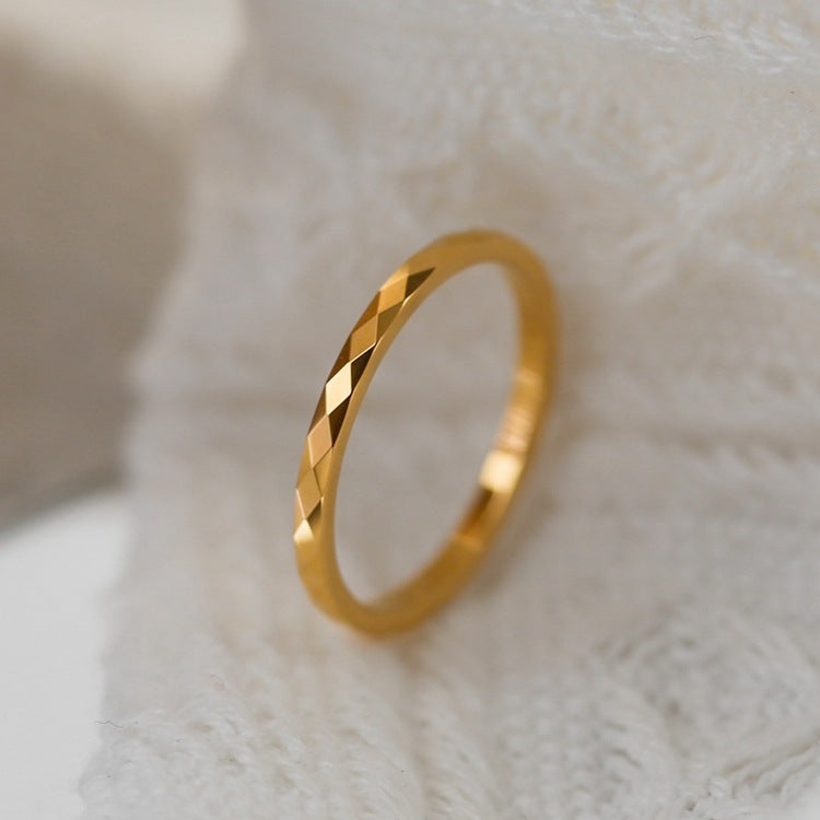 Cincin Berlian untuk Wanita - Singsing Emas | Aksesoris Perhiasan Elegan - 我的商店