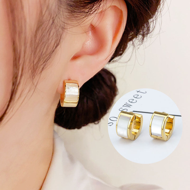 Anting Tebal untuk Wanita - Stainless Steel Lapisan Emas 18k Anti Pudar | Aksesoris Fashion Hadiah untuk Wanita - 我的商店