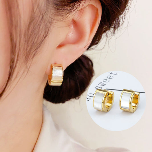 Anting Tebal untuk Wanita - Stainless Steel Lapisan Emas 18k Anti Pudar | Aksesoris Fashion Hadiah untuk Wanita - 我的商店