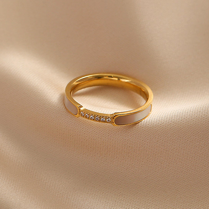 Grosir Cincin Berlian Kerang untuk Wanita – Cincin Emas, Anti Karat & Hipoalergenik, Aksesoris Perhiasan - 我的商店