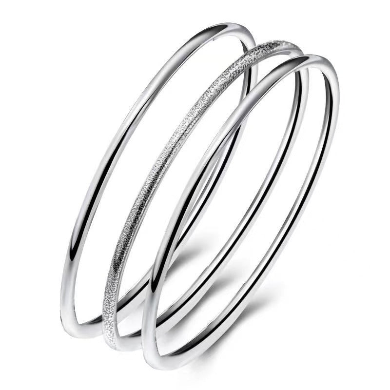Set Gelang Bangle Minimalis untuk Wanita - 18k Emas & Stainless Steel Anti Pudar | Aksesoris Fashion Elegan - 我的商店