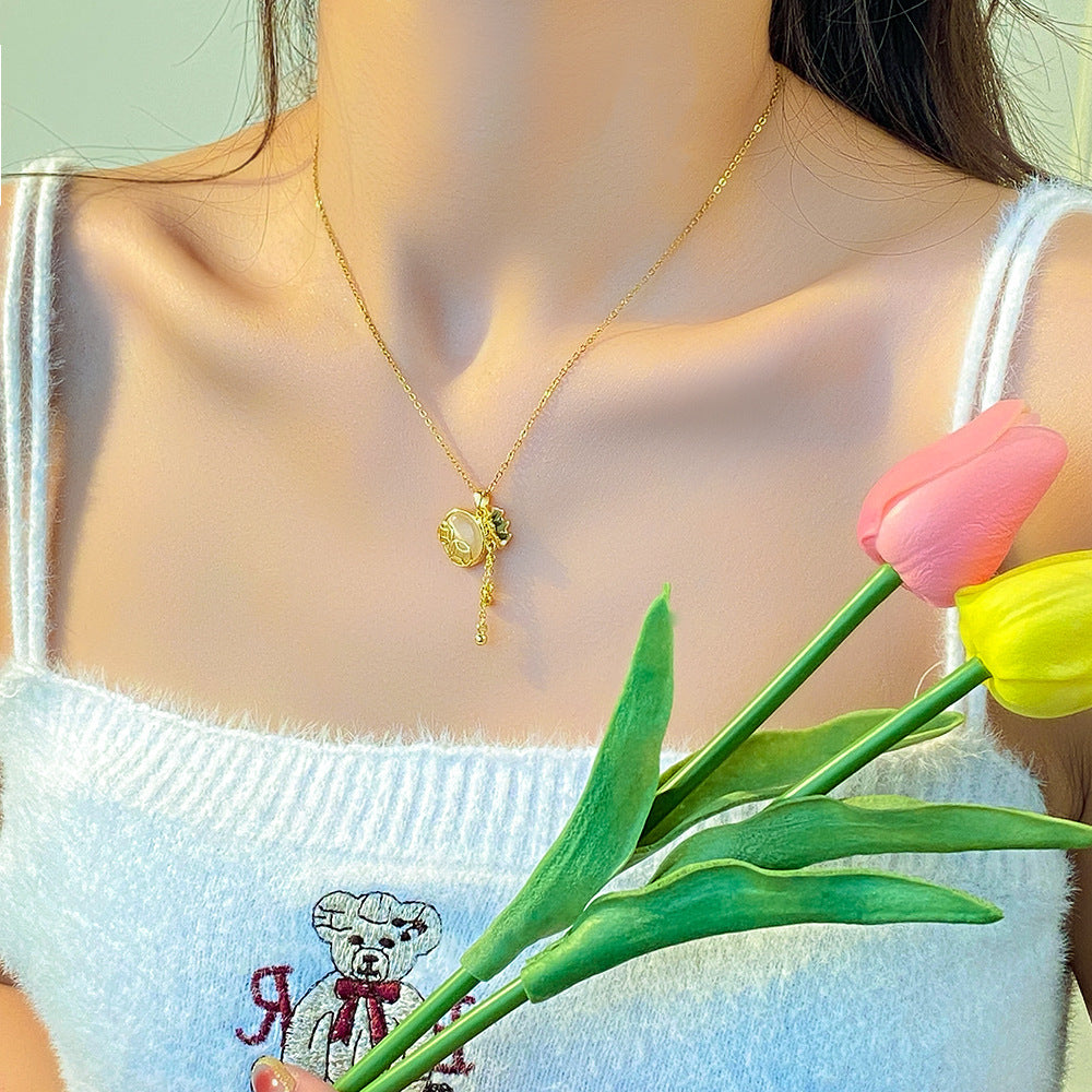 Grosir Kalung Kantong Keberuntungan Tahun Baru – Rantai Emas, Baja Tahan Karat, Aksesoris Wanita - 我的商店