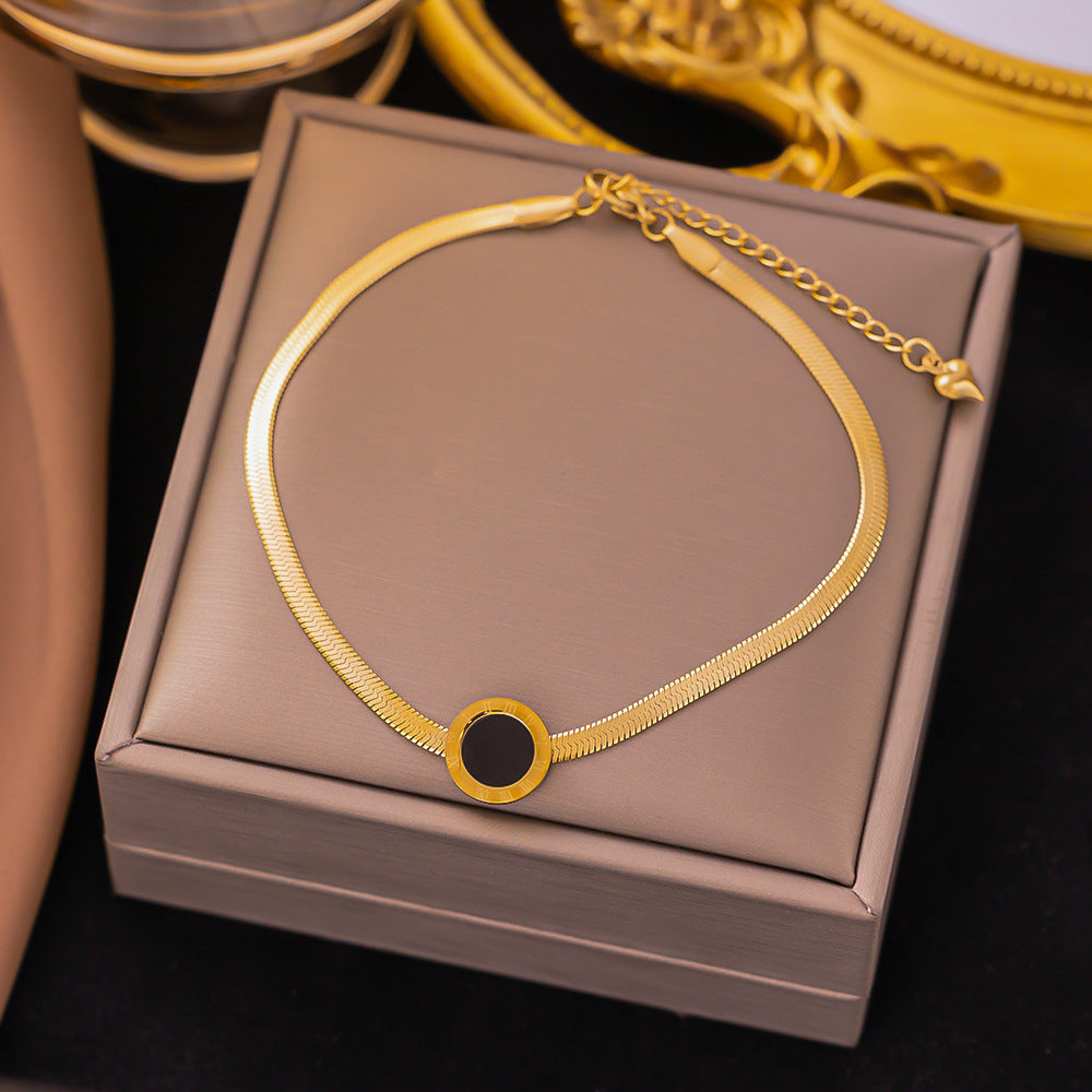 Gelang Snake Bone Emas 18k Vintage untuk Wanita - Bangle Stainless Steel Anti Pudar | Aksesoris Perhiasan Elegan - 我的商店