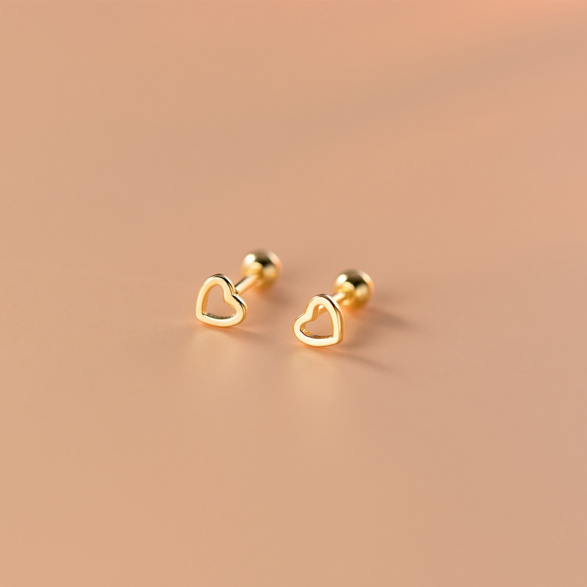 Anting BAUT LOVE BOLONG titanium anti karat korea fashion - 我的商店