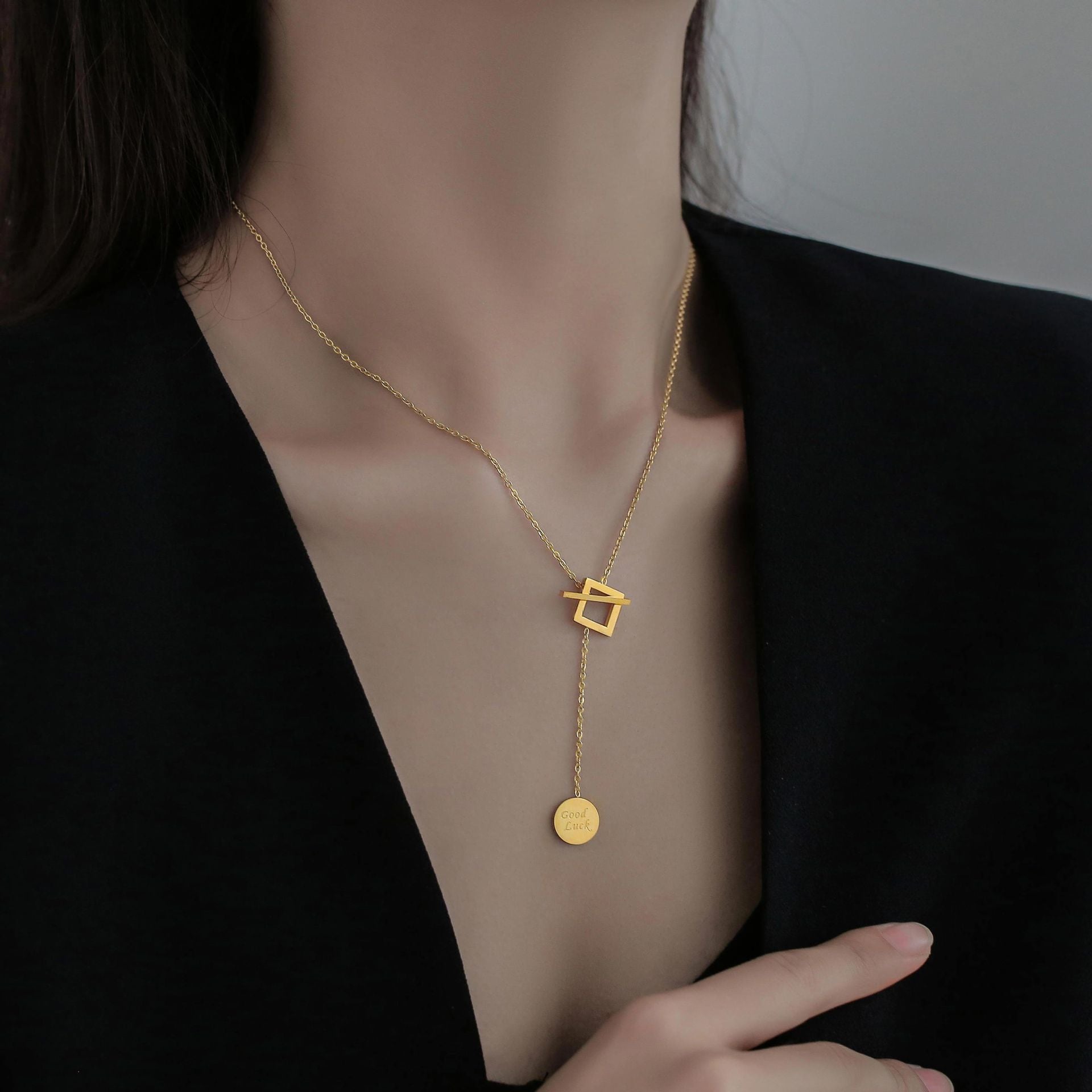 Gosir Gelang Lucky Charm 2025 untuk Wanita - 18k Stainless Steel Anti Pudar | Bangle Perhiasan Hadiah Elegan - 我的商店