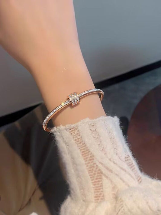 Gelang Fashion untuk Wanita - Berlian Lingkaran Stainless Steel | Perhiasan Mewah Hadiah Elegan - 我的商店