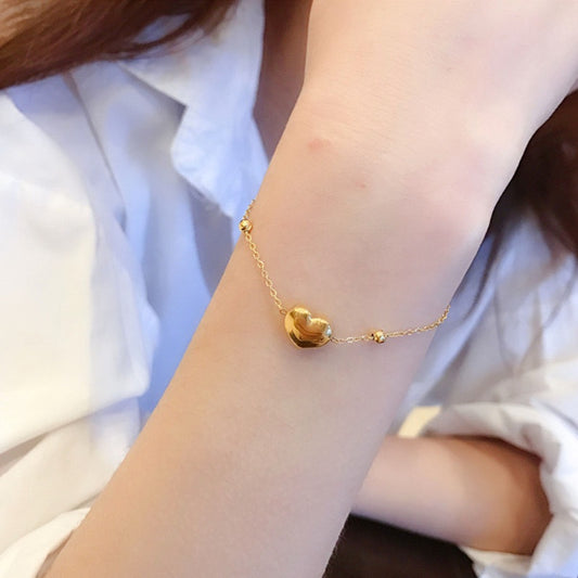 Gelang Hati Wanita - Anti Kusam & Tidak Pudar, Aksesoris Manik Cantik untuk Hadiah Spesial - 我的商店