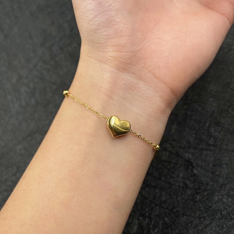 Gelang Hati Wanita - Anti Kusam & Tidak Pudar, Aksesoris Manik Cantik untuk Hadiah Spesial - 我的商店