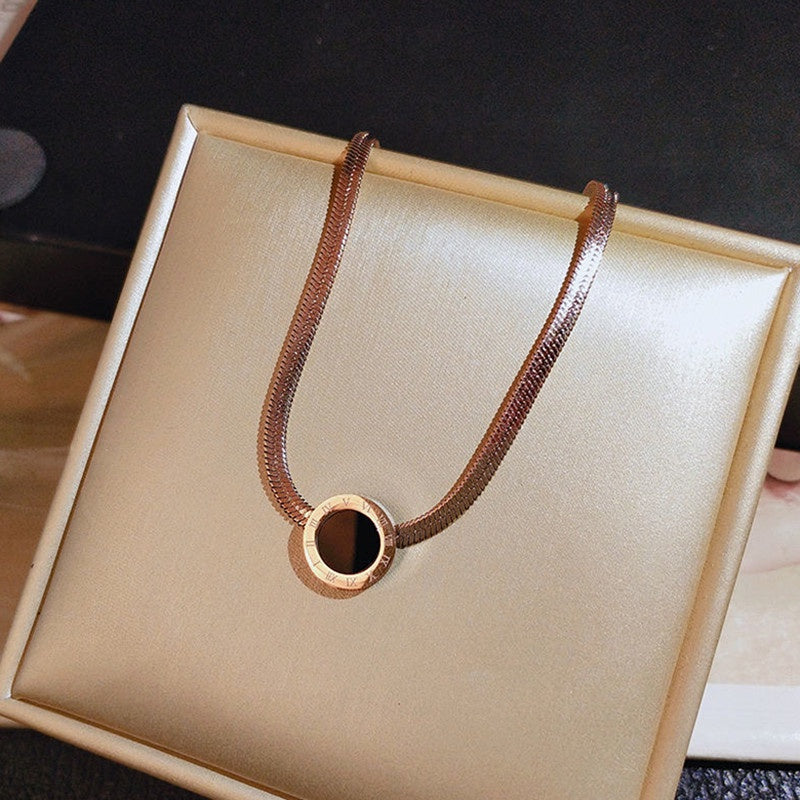 Gelang Pasangan untuk Wanita - Rantai Rose Gold Stainless Steel Anti Pudar | Aksesoris Perhiasan Elegan - 我的商店