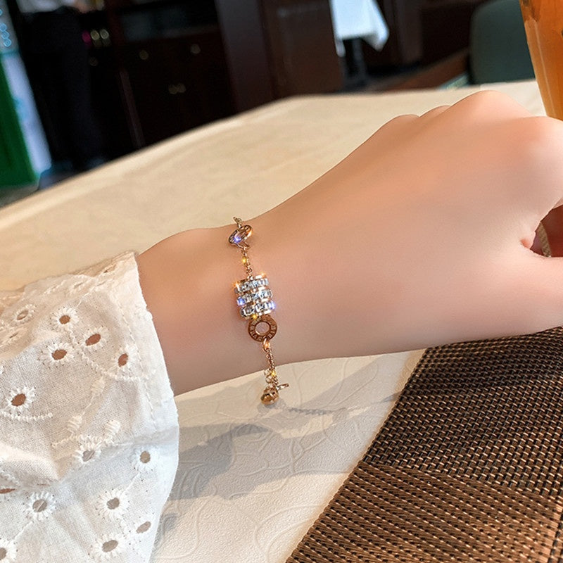 Gelang Wanita Stainless Steel - Rantai Emas 18K Motif Kupu-Kupu, Anti Kusam & Elegan - 我的商店