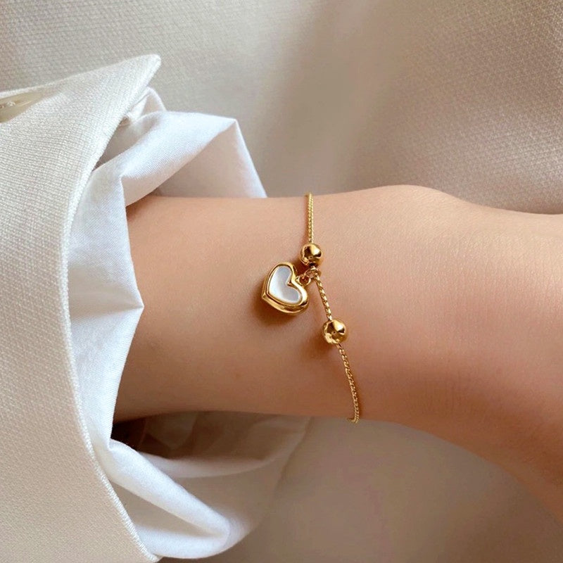 Gelang Wanita Stainless Steel - Rantai Emas 18K Motif Kupu-Kupu, Anti Kusam & Elegan - 我的商店