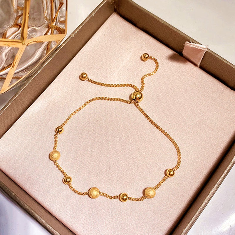 Grosir Gelang Manik Emas untuk Wanita – Desain Sederhana, Anti Karat, Elegan - 我的商店