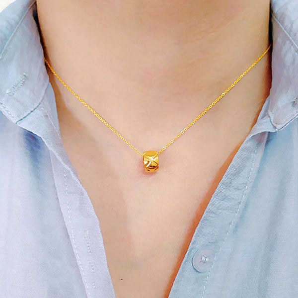 Kalung Fashion Korea dengan Manik-Manik untuk Wanita - Kwintas Pendant Stainless Steel | Aksesoris Perhiasan Trendi - 我的商店