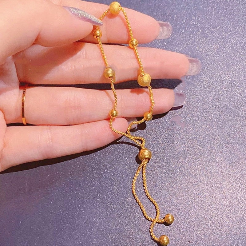 Grosir Gelang Manik Emas untuk Wanita – Desain Sederhana, Anti Karat, Elegan - 我的商店