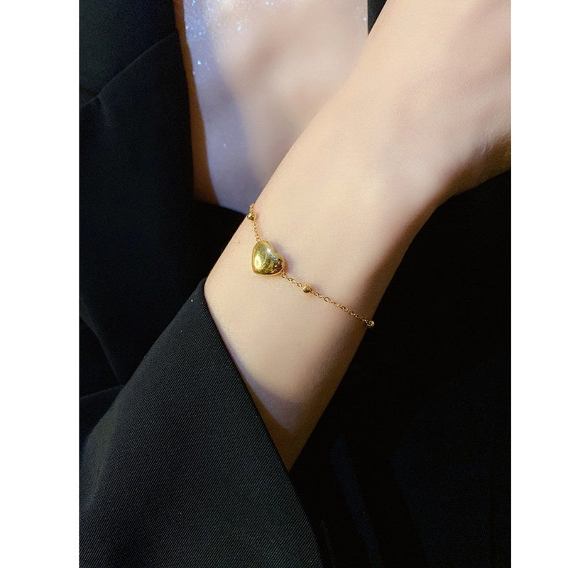 Gelang Hati Wanita - Anti Kusam & Tidak Pudar, Aksesoris Manik Cantik untuk Hadiah Spesial - 我的商店