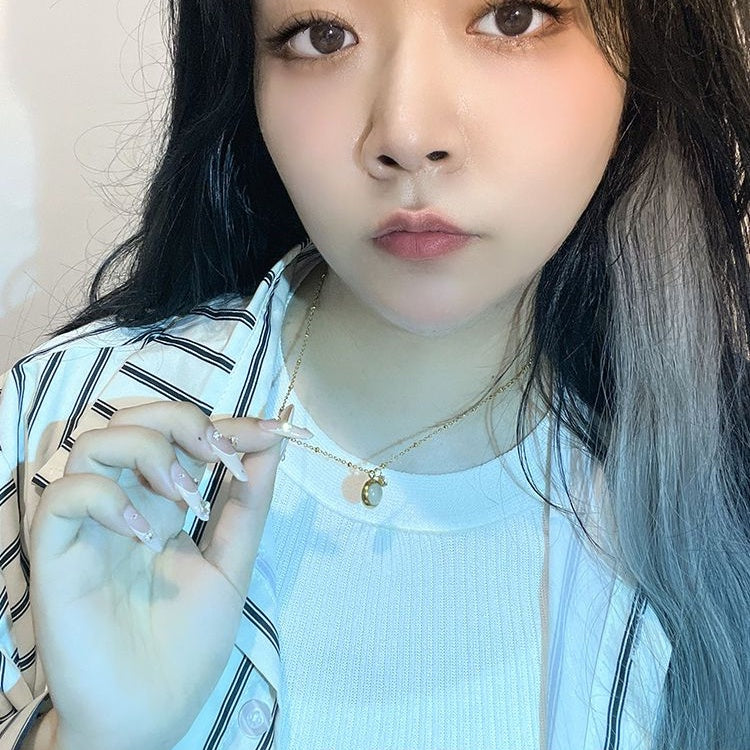 Grosir Kalung Wanita Stainless Steel Liontin Mata Kucing Keberuntungan - Tidak Kusam & Hypoallergenic, Cocok untuk Hadiah! - 我的商店