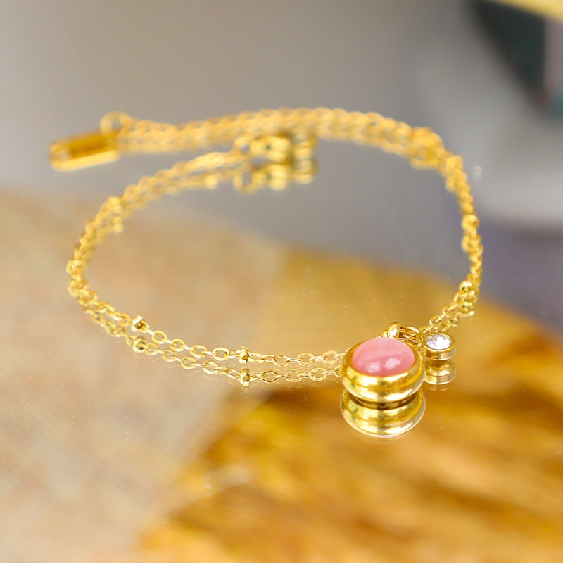 Gelang Kaki Mata Kucing Wanita - Stainless Steel Anti Kusam & Tidak Pudar, Hadiah Unik - 我的商店