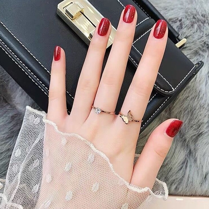 Grosir Cincin Kupu-Kupu Fashion untuk Wanita – Baja Tahan Karat, Lapisan Emas 18K, Perhiasan Mewah Kore