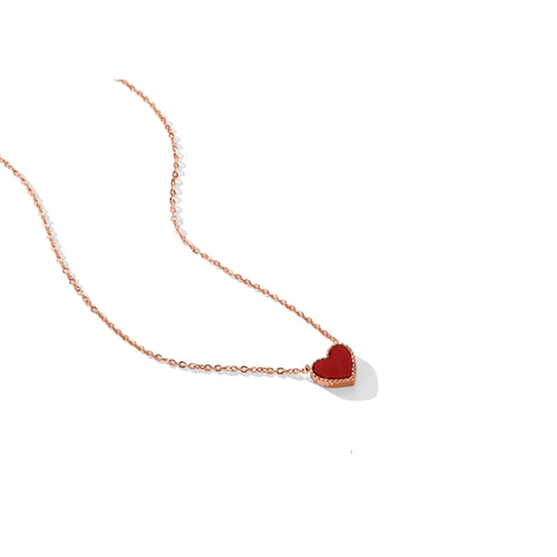 Kalung Choker Wanita Vintage - Warna Emas, Hitam & Merah, Stainless Steel Anti Kusam - 我的商店