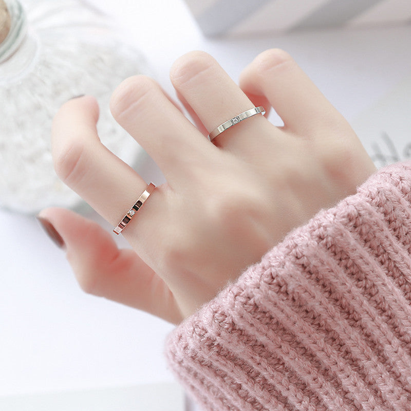 Cincin Mini untuk Wanita - Stainless Steel Lapisan Emas 18k | Aksesoris Pasangan Murah dan Elegan