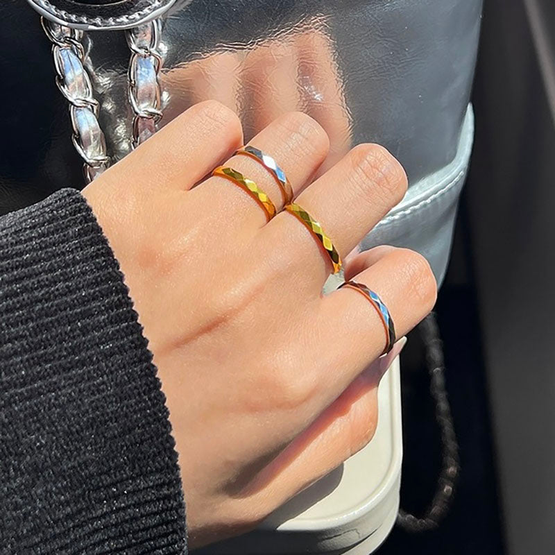 Cincin Berlian untuk Wanita - Singsing Emas | Aksesoris Perhiasan Elegan - 我的商店