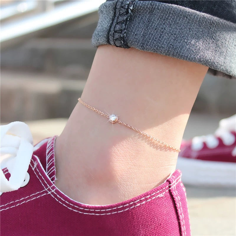 Gelang Kaki Bohemian Wanita - Rantai Retro Stainless Steel Anti Kusam, Aksesoris Harian & Pesta - 我的商店