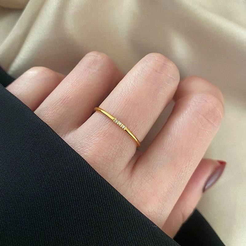 Cincin Pernikahan Emas Vintage untuk Wanita - Singsing Berlian Anti Pudar | Perhiasan Hadiah Elegan - 我的商店