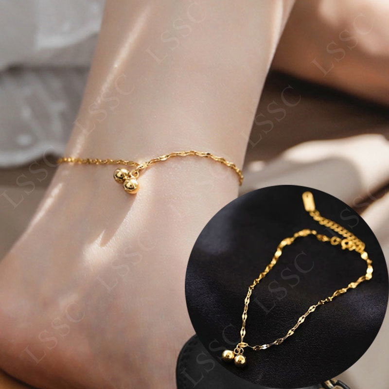 Gelang Kaki Wanita Vintage Liontin Hati - Stainless Steel, Tidak Kusam & Tidak Pudar, Elegan & Awet! - 我的商店