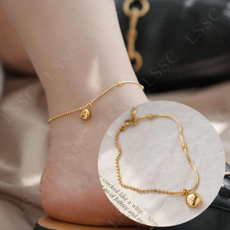 Gelang Kaki Wanita Vintage Liontin Hati - Stainless Steel, Tidak Kusam & Tidak Pudar, Elegan & Awet! - 我的商店