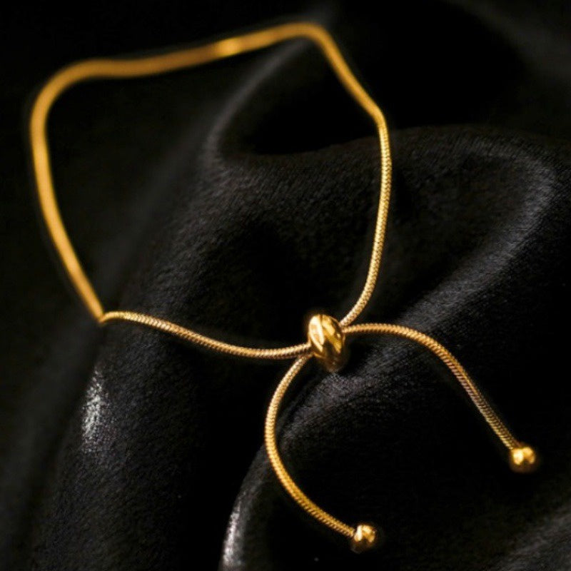 Gelang Kaki Emas untuk Wanita – Rantai Stainless Anti Luntur, Aksesori Minimalis Pantai - 我的商店