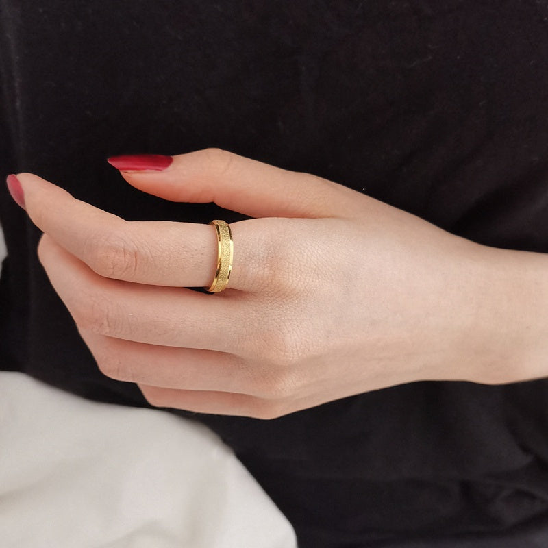 Cincin Couple Emas Berlian - Anti Kusam untuk Pasangan, Hadiah Anniversary/Tunangan - 我的商店