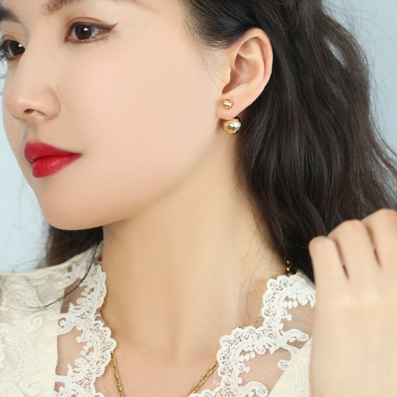 Grosir Anting Huggie Titanium 14K untuk Wanita – Desain Berlian, Cubic Zirconia, Anting Stud Piercing - 我的商店