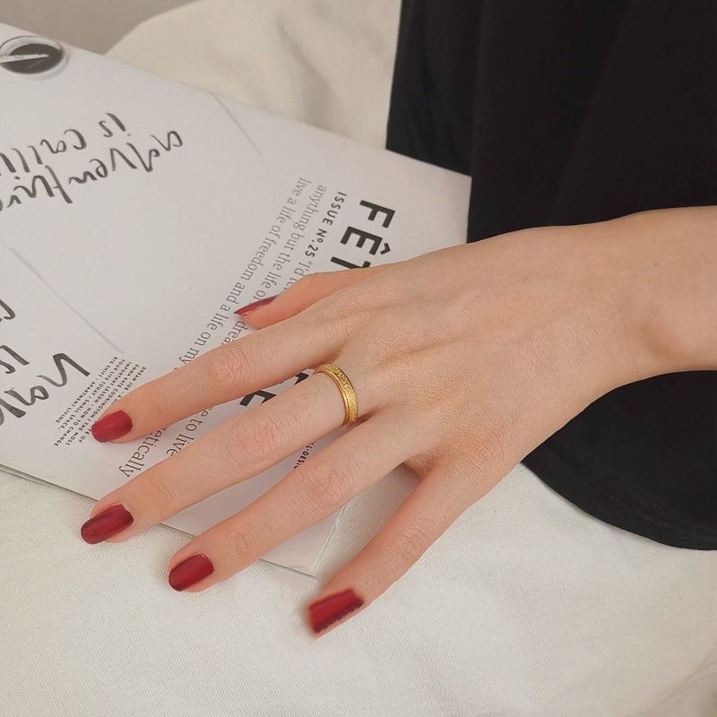 Cincin Couple Emas Berlian - Anti Kusam untuk Pasangan, Hadiah Anniversary/Tunangan - 我的商店