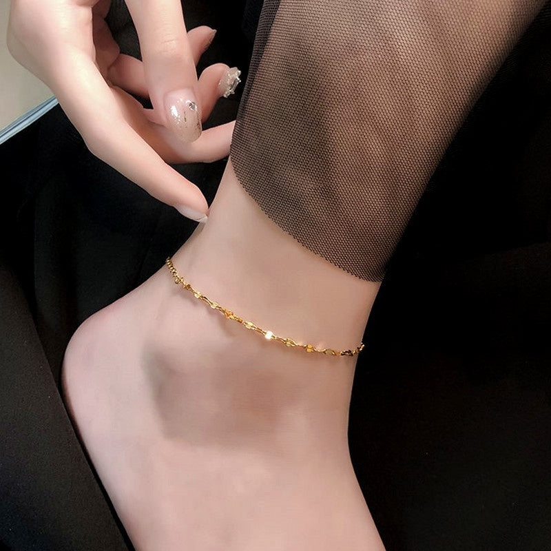 Kalung Rantai Emas Wanita - Stainless Steel Klasik Anti Kusam, Hadiah Elegan - 我的商店