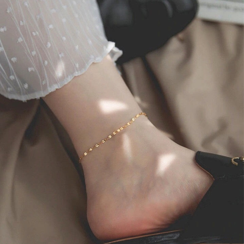 Kalung Rantai Emas Wanita - Stainless Steel Klasik Anti Kusam, Hadiah Elegan - 我的商店