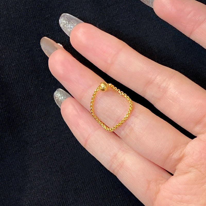 Grosir Cincin Wanita Emas dengan Manik Berlian - Cocok untuk Hadiah! - 我的商店