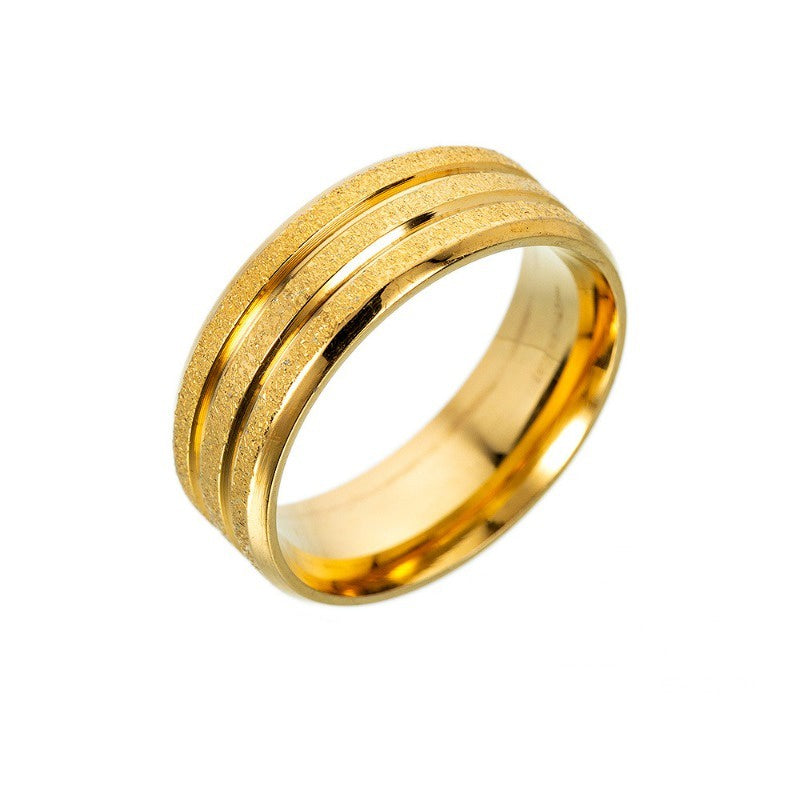Cincin 18k Emas Berlian Stainless Steel untuk Wanita - Anti Pudar | Aksesoris Fashion Korea - 我的商店