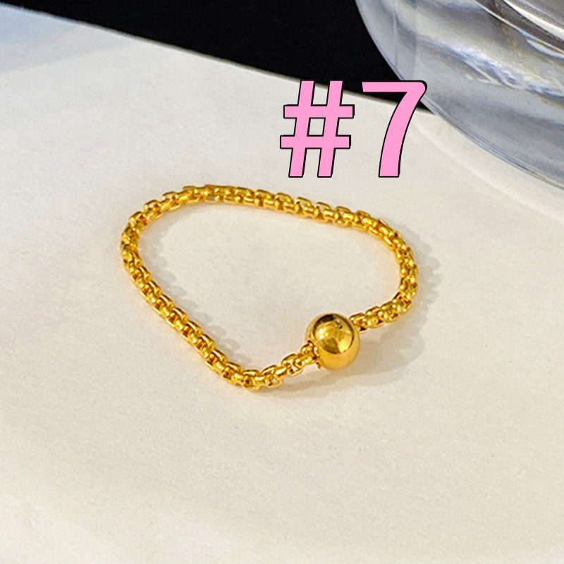 Grosir Cincin Wanita Emas dengan Manik Berlian - Cocok untuk Hadiah! - 我的商店