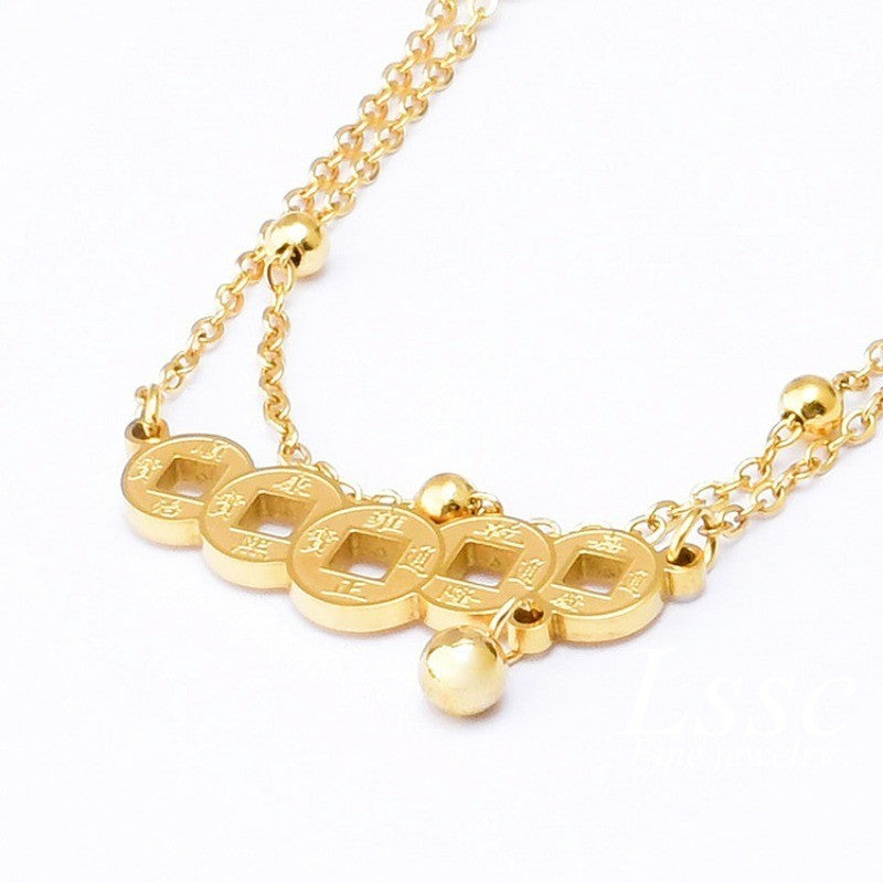 Gelang Kaki Emas 24K - Stainless Steel Pembawa Rezeki, Aksesoris Fashion & Hoki - 我的商店