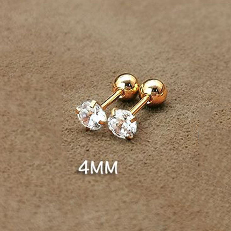 Anting Tulang Telinga Zircon Cakar Empat Stainless Steel perhiasandirect