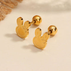 Anting Tulang Telinga Pita Kupu-Kupu Kelinci Stainless Steel