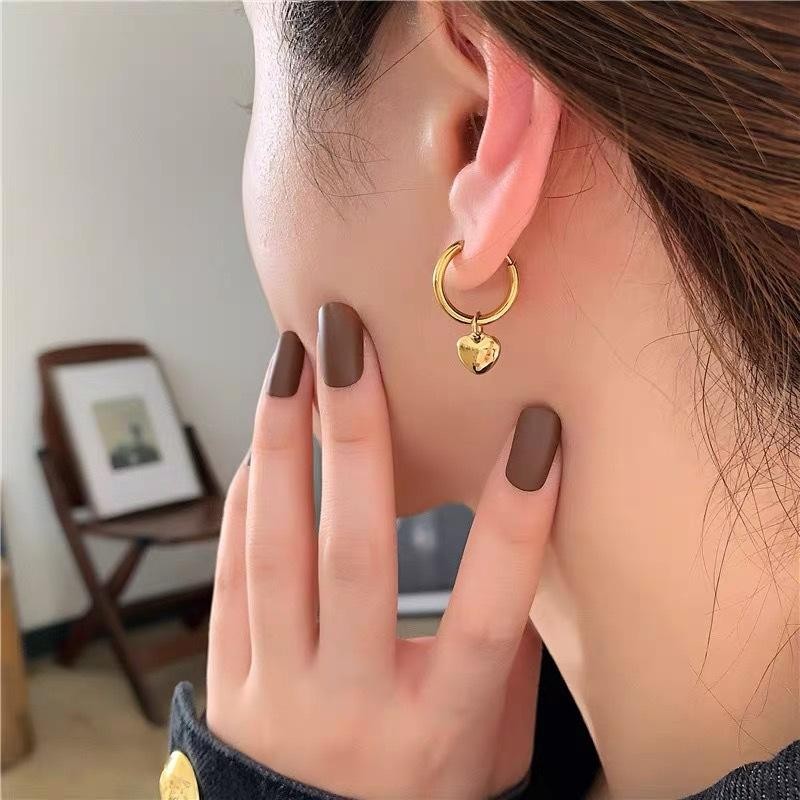 Anting Pasangan Wanita Stainless Steel Motif Bunga 4 Daun Anti Luntur perhiasandirect