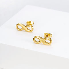 Anting Angka 8 Simbol Infinity dari Titanium Steel – Elegan, Tahan Karat & Bermakna Keberuntungan