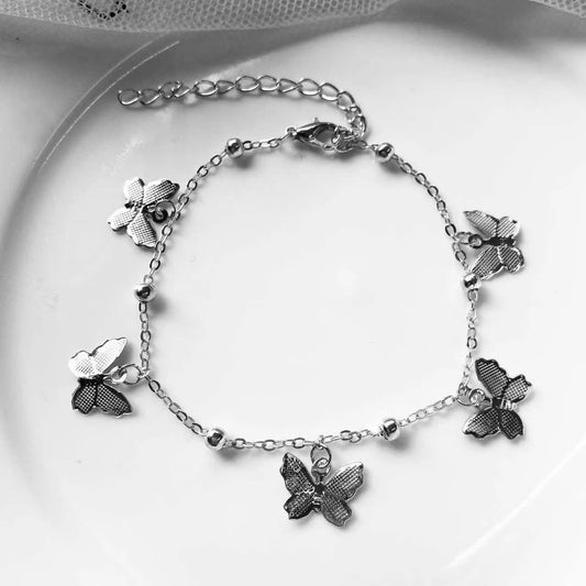 Gelang Liontin Kupu-Kupu Wanita – Desain Simple & Elegan | Model Hollow Butterfly untuk Gaya Pantai & Sehari-hari perhiasandirect