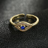 Cincin Wanita Evil Eye – Desain Fashion dengan Batu Biru, Adjustable & Trendi