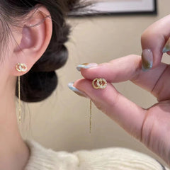 Anting Rumbai Wanita Titanium – Gaya Korea Elegan, Anti Karat & Murah
