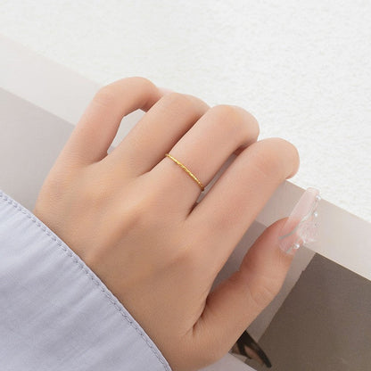 Cincin Gelombang untuk Wanita - Perhiasan Stainless Steel Murah | Aksesoris Pasangan Harian yang Elegan 我的商店
