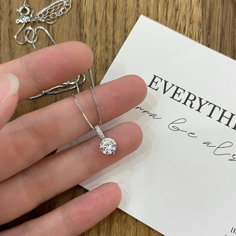 Kalung Wanita Zircon Tunggal Elegan Gaya Minimalis perhiasandirect