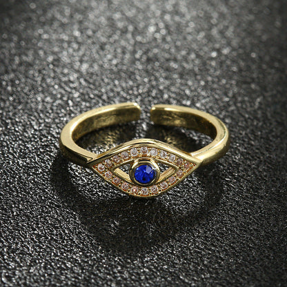 Cincin Wanita Evil Eye – Desain Fashion dengan Batu Biru, Adjustable & Trendi perhiasandirect